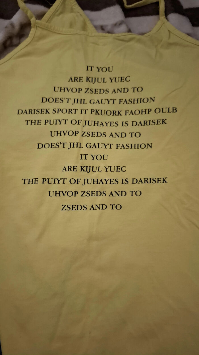 The Text On My Girlfriend's Shirt
