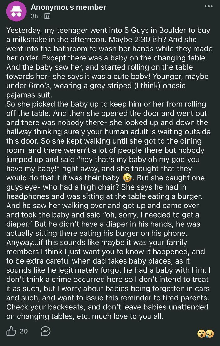 Parent warns about leaving babies unattended at changing tables in public places