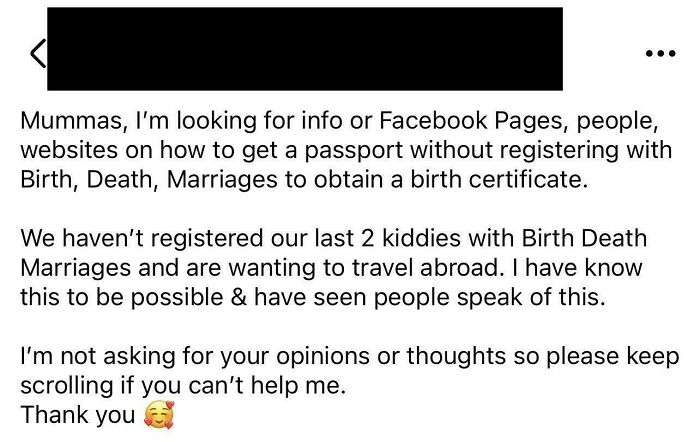 Parent seeking info on getting passport without registering birth certificate