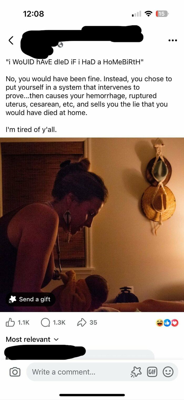 Entitled parent claims homebirth dangers in controversial social media post