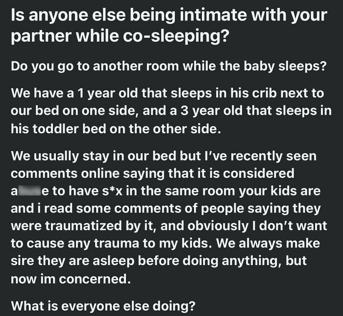 Question about intimacy with partner while co-sleeping with kids