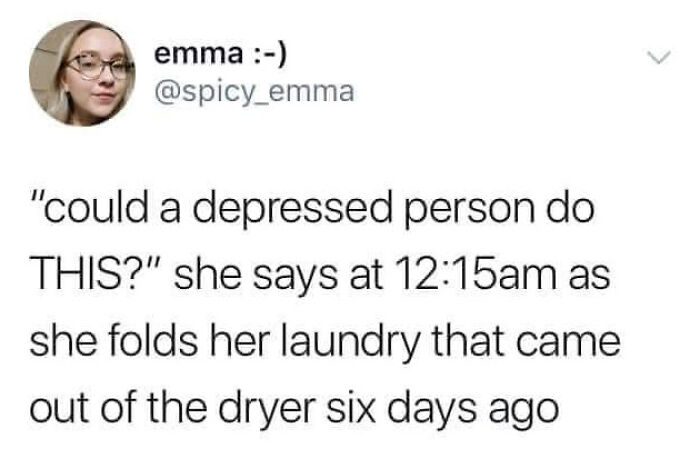 Screenshot of a relatable meme about procrastination and mental health for funny and relatable memes.