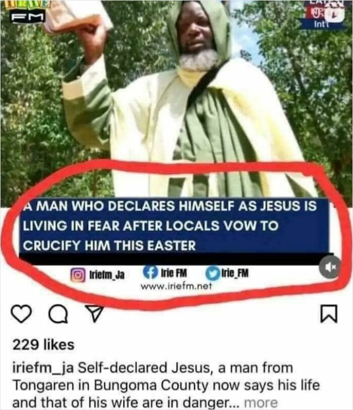 Man declares himself as Jesus and faces fear of crucifixion in a funny regret moment highlighting bad decisions.