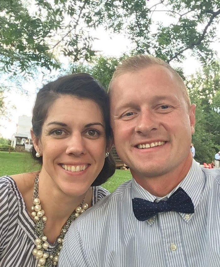 Smiling man and woman outdoors, related to students prank on teacher that goes tragically wrong with family decision updates.