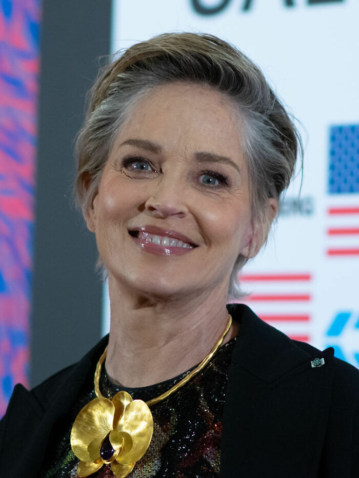 American Actress and Producer Sharon Stone, 68