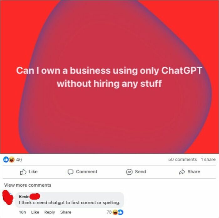 Found This Post On A Local Facebook Entrepreneur Group. Serious Or Not, I Thought It Was Funny