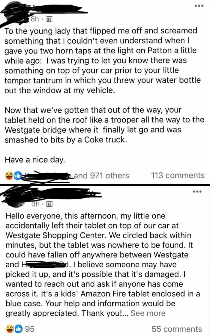 These Two Posts Were Posted In A Community Group I'm In. Absolute Gold