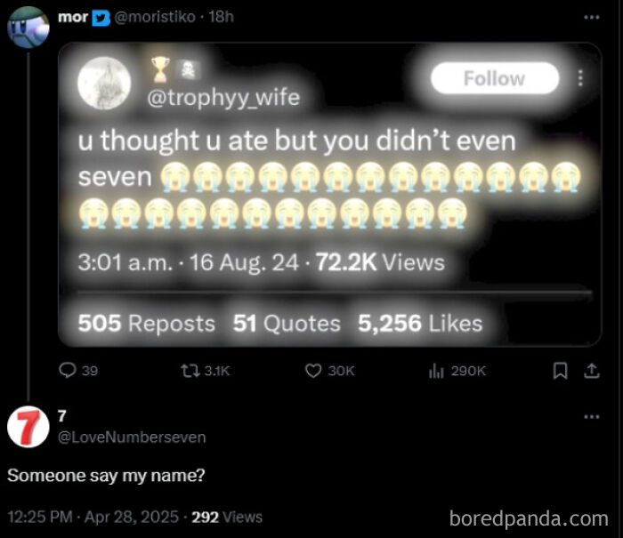 Twitter screenshot showing a user with the perfect username replying humorously in an online conversation.