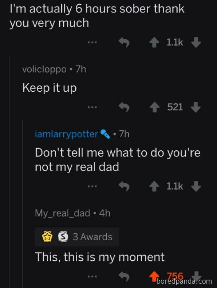 Reddit conversation showing a perfect username unexpectedly popping up in an online discussion.