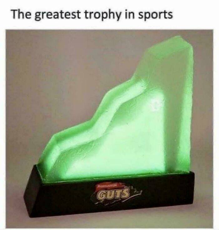 Nickelodeon GUTS trophy, a nostalgic symbol from the '90s kids sports and TV show memories.