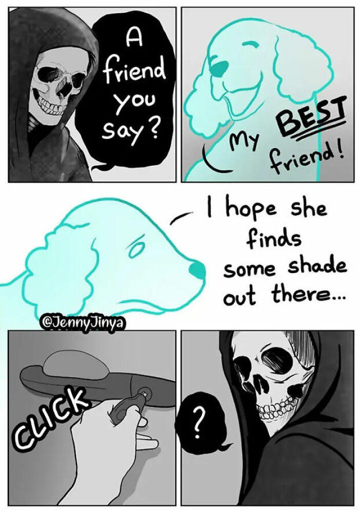 Artist Who Made People Cry With Her Grim Reaper Animal Comics Is Back With New Tearjerkers (7 Stories)