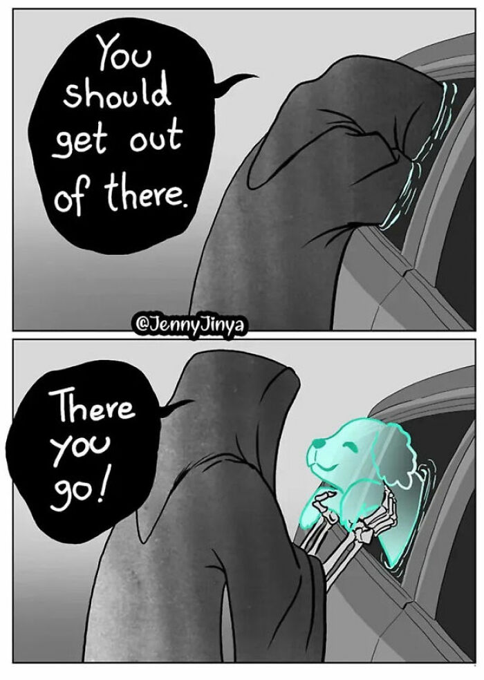 Artist Who Made People Cry With Her Grim Reaper Animal Comics Is Back With New Tearjerkers (7 Stories)