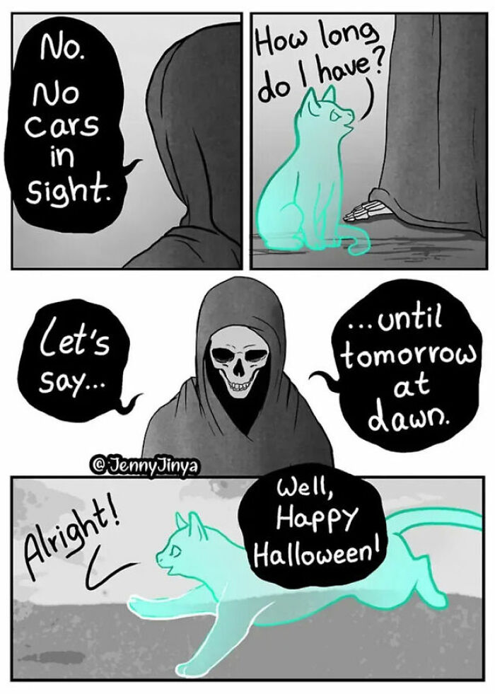 Artist Who Made People Cry With Her Grim Reaper Animal Comics Is Back With New Tearjerkers (7 Stories)