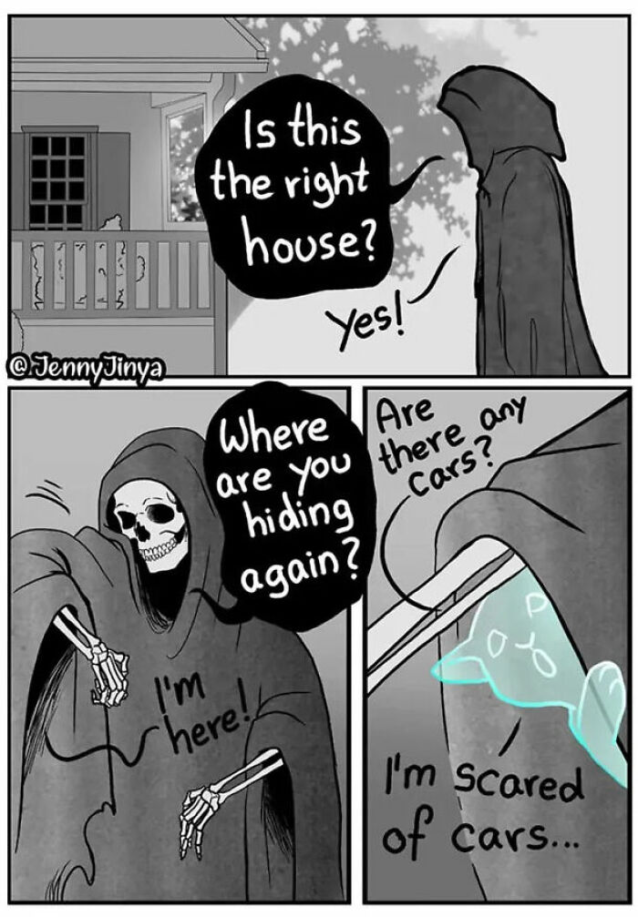 Artist Who Made People Cry With Her Grim Reaper Animal Comics Is Back With New Tearjerkers (7 Stories)