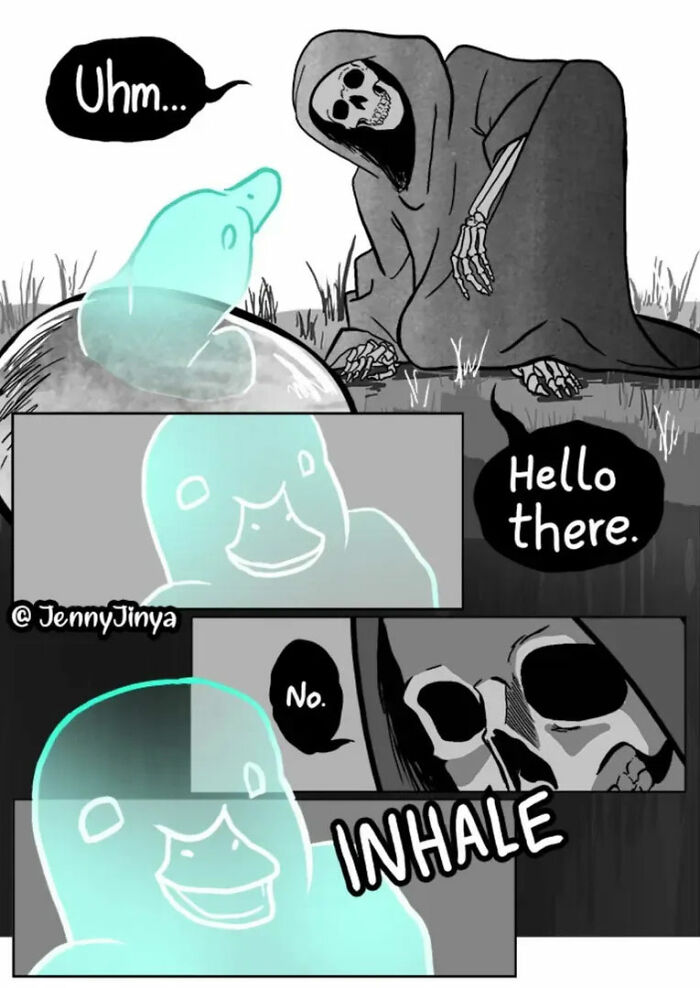 Artist Who Made People Cry With Her Grim Reaper Animal Comics Is Back With New Tearjerkers (7 Stories)