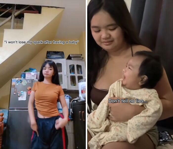 Young woman and mother with baby illustrating women who promised to keep their spark after giving birth.