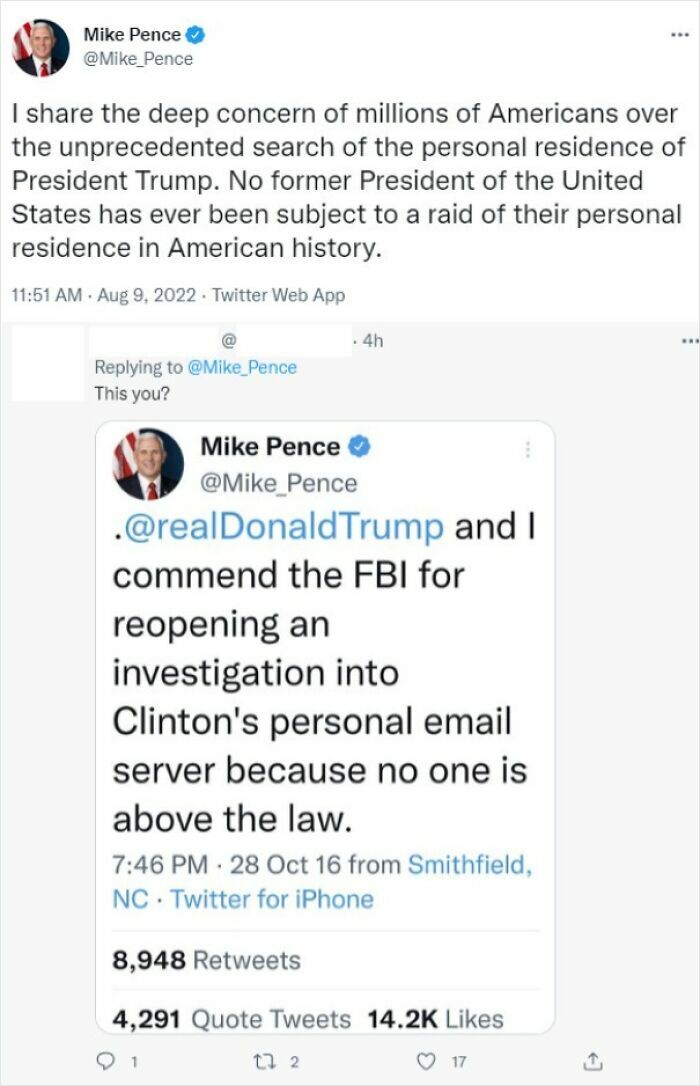 Tweet screenshots showing how people had their words used against them on social media in a political context.