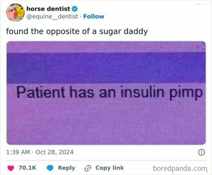 Twitter meme about insulin humor related to science, fitting for science memes and interesting posts content.