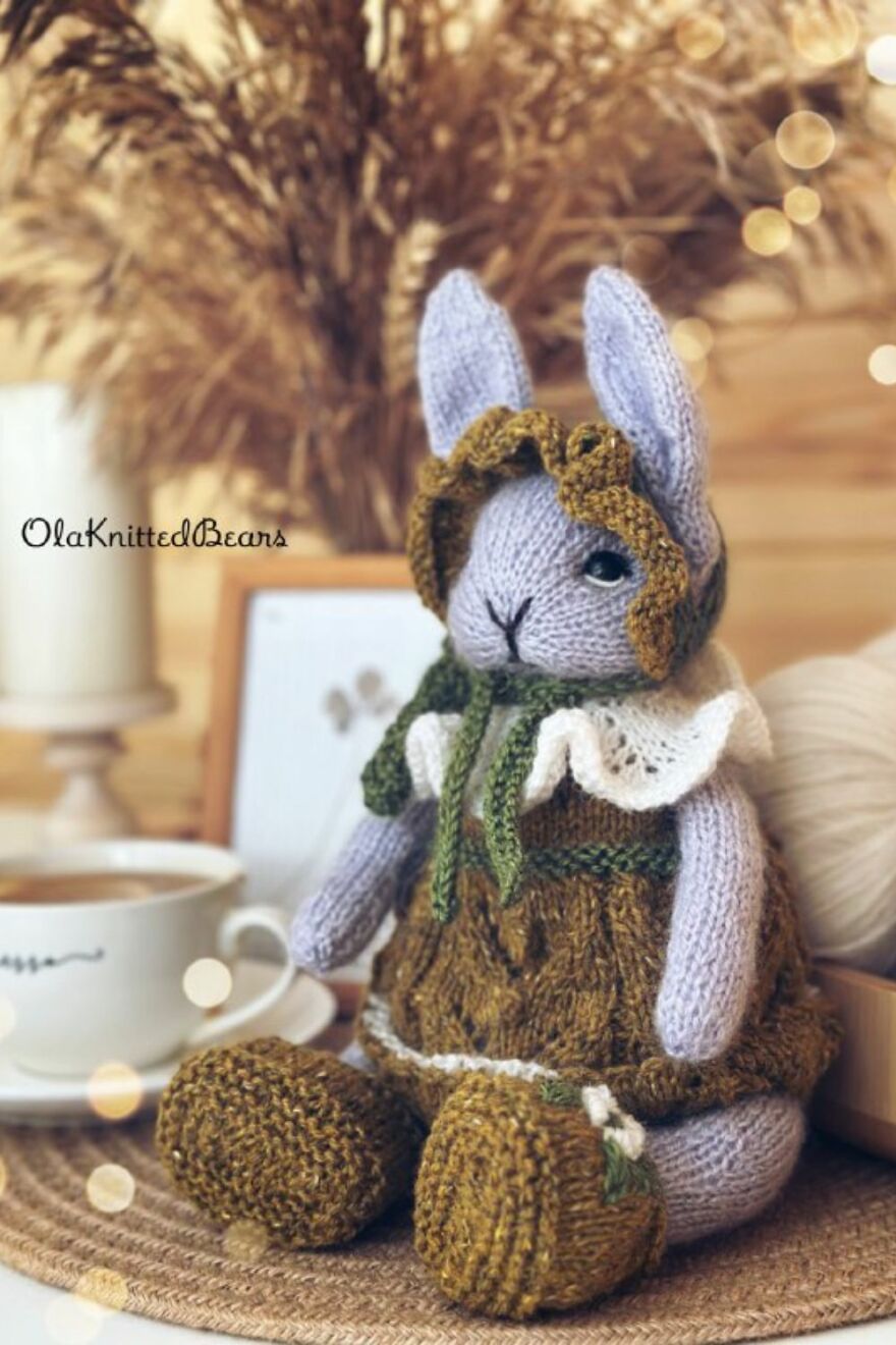 &ldquo;I Knit Quiet Little Animals That Sit And Wait &mdash; And This Bunny In A Snowdrop Outfit Carries A Small Story&rdquo;