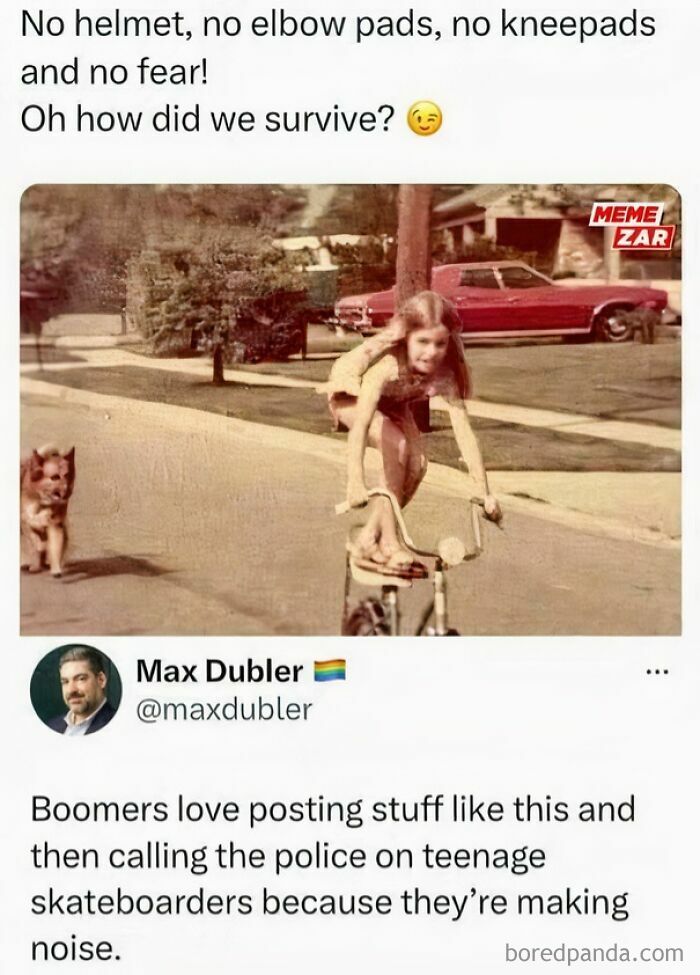 Child riding a bike without safety gear in a nostalgic moment among internet's favorite moments better than the news.