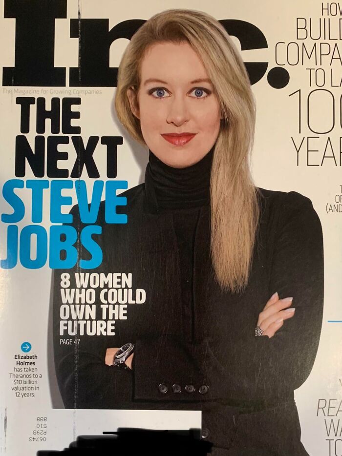 Woman on magazine cover posing confidently, representing iconic figures in tech from old photos that aged badly facepalm moments.