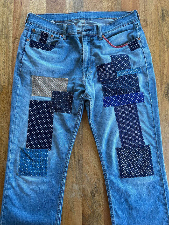 A Few More Sashiko Repairs I Have Done In The Past Month