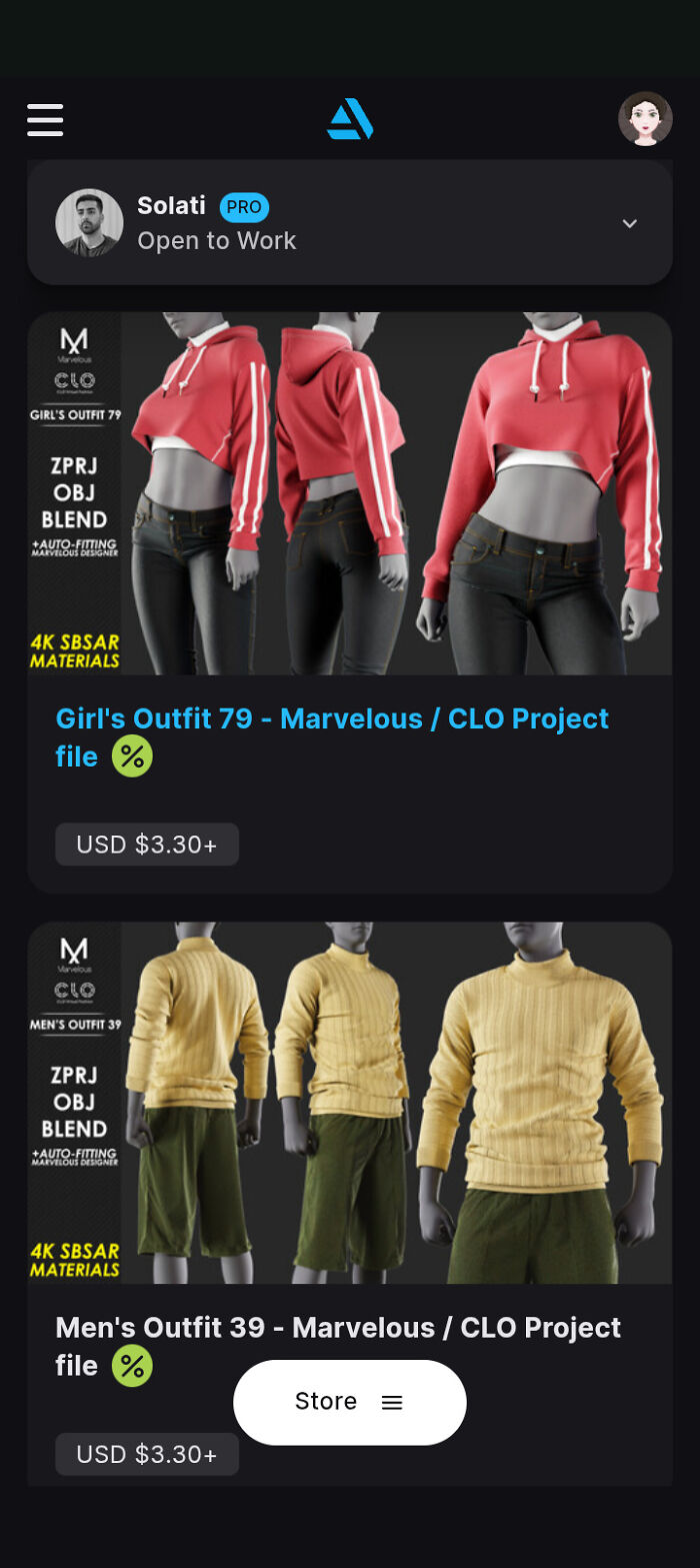 Models wearing neutral-tone toxic men outfits in 3D renders showcasing fashion design project files for women and men.