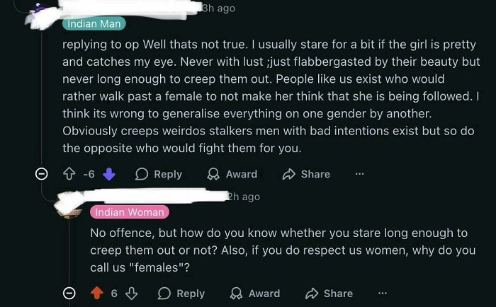 Screenshot of toxic online comments from men sparking a discussion about respect and women’s experiences with toxicity.