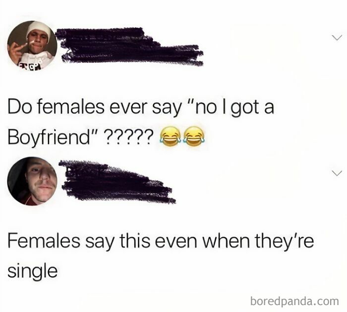 Screenshot of a toxic men conversation making women sick with misleading comments about relationships and single status.