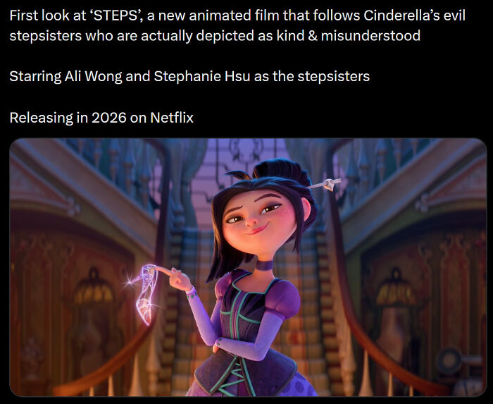 Animated film character holding a sparkling shoe, depicted in a colorful movie and film industry meme style.