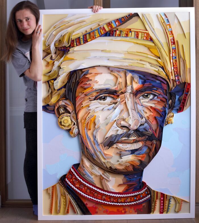 This Artist Uses Paper Instead Of Paint To Create Stunning Portraits (60 Pics)