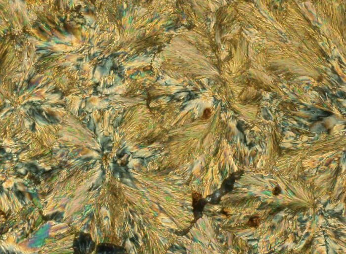 A Picture I Took Of A Liquid Crystal Under The Microscope. The Same Type Of Molecules That Are On The Displays Of Computers