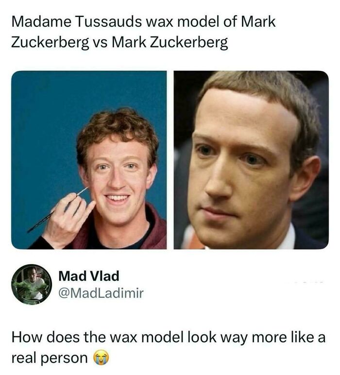 Zuckerberg, False Wax Impostor