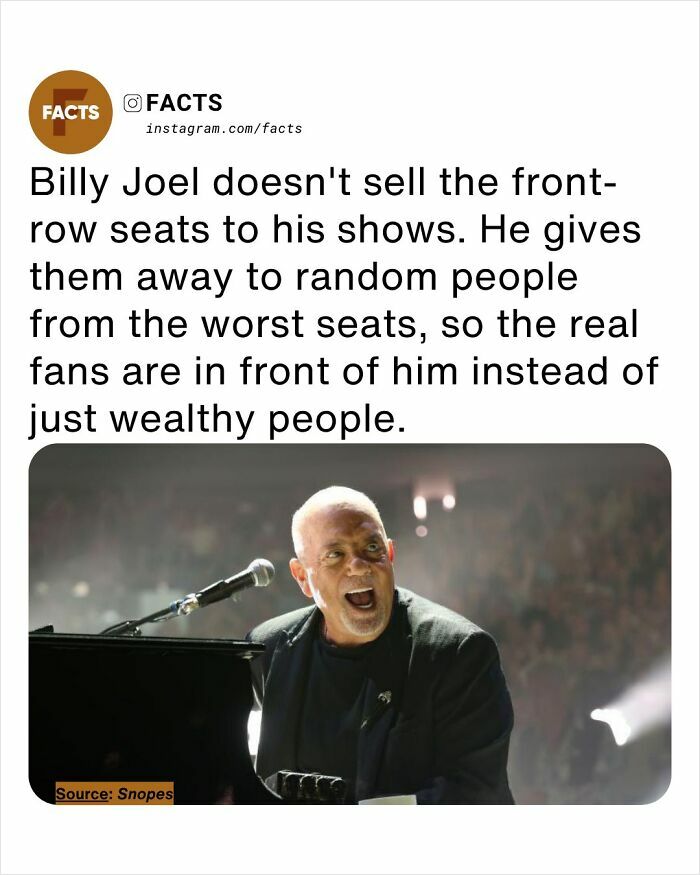 Billy Joel performing at a piano, illustrating interesting facts for your daily brain-care and enlightenment.