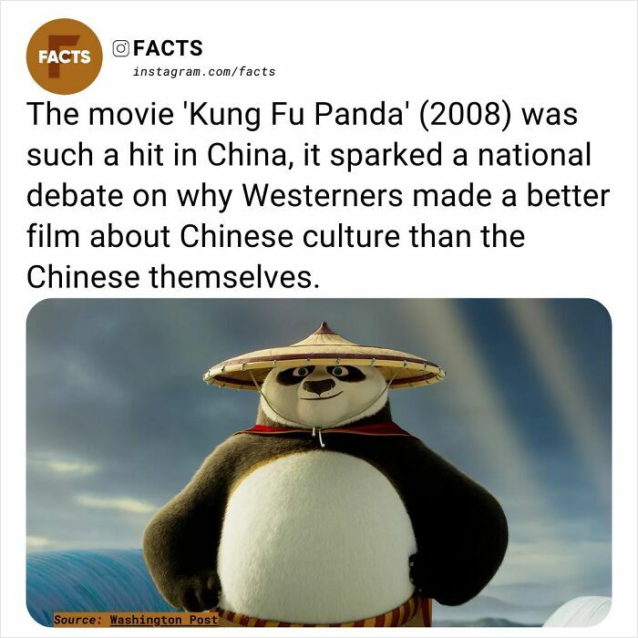 Animated character Po from Kung Fu Panda wearing a traditional Chinese hat illustrating interesting facts for brain care and daily enlightenment.