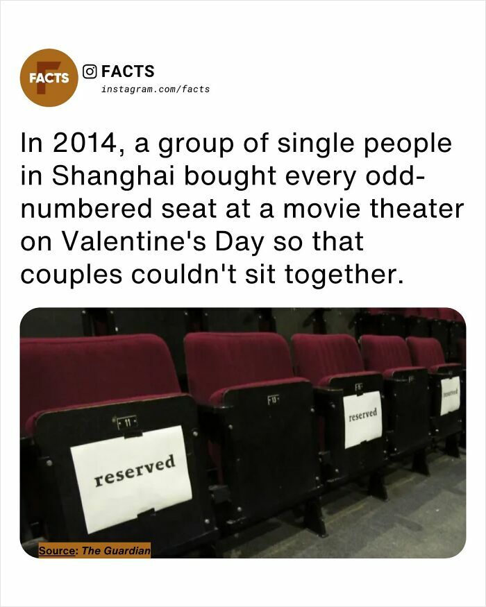 A movie theater with reserved signs on seats illustrating interesting brain-care facts about unique social actions.