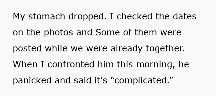 “Meu estômago caiu”: o mundo da mulher desmorona depois de saber sobre a vida dupla do namorado