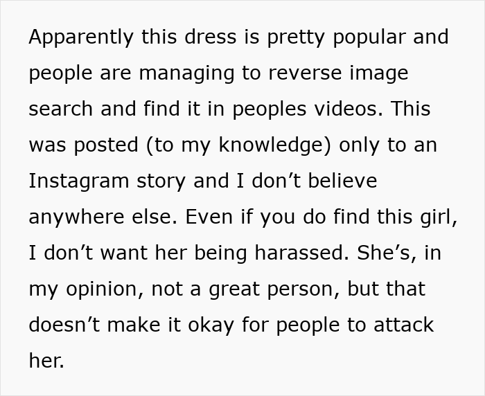 Texto sobre mulher querendo usar vestido branco no casamento e confusão com as cores do vestido amarelo.
