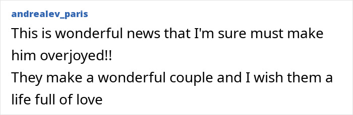 Comment praising the most beautiful girl in the world engaged to French DJ after romantic Greek proposal.