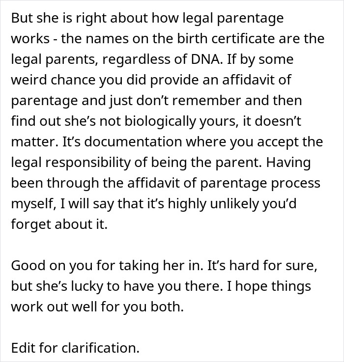 Text explaining legal parentage and affidavit of parentage affecting single man's life as her legal father after child services call Text explaining legal parentage and affidavit of parentage affecting single man's life as her legal father after child services call