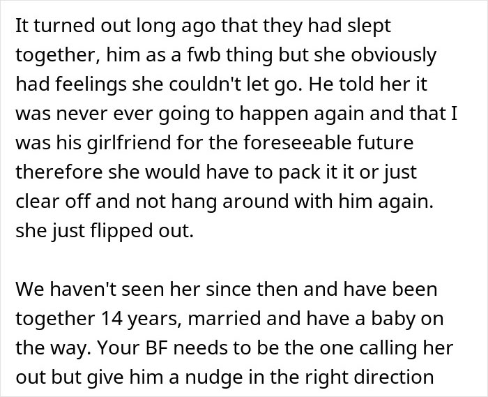 Excerpt from a story where a woman tries to coexist with her boyfriend&rsquo;s female friend but faces challenges.