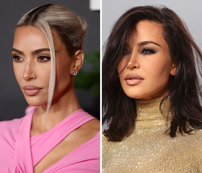 Close-up portraits of two women on the Oscars red carpet showing plastic surgery and weight loss side effects.