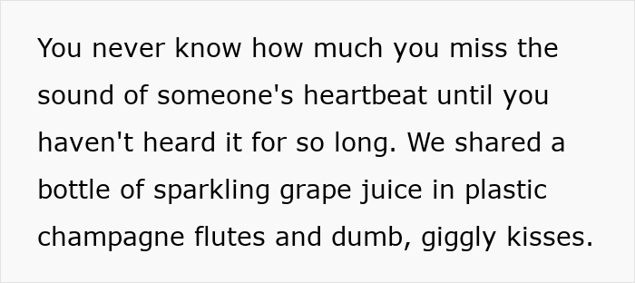Text about a man&rsquo;s love story reconnecting with his ex, highlighting emotions and nostalgic moments with sparkling grape juice.