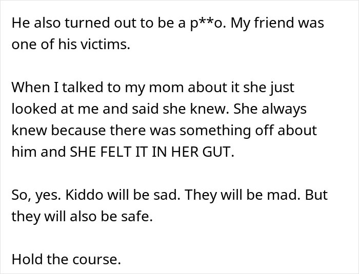 Text excerpt about a woman’s horrible feeling about her brother-in-law and refusing to let her daughter near him. Text excerpt about a woman’s horrible feeling about her brother-in-law and refusing to let her daughter near him.