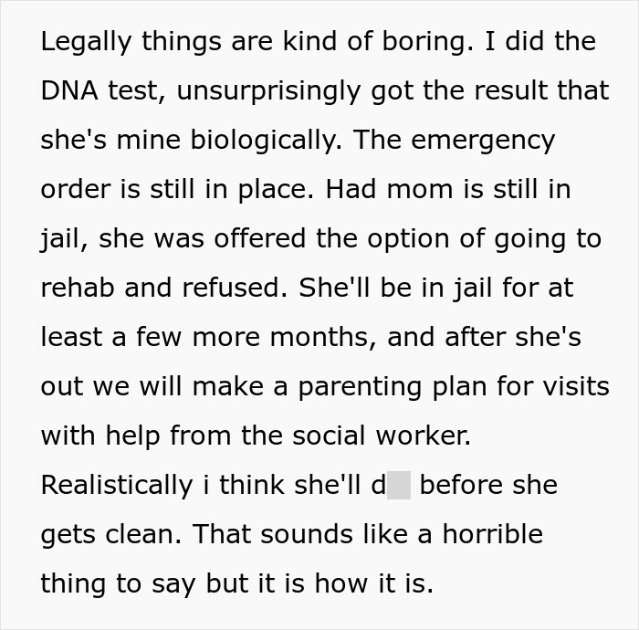 Single man adjusts to life changes after DNA test confirms he’s her legal father amid child services involvement. Single man adjusts to life changes after DNA test confirms he’s her legal father amid child services involvement.