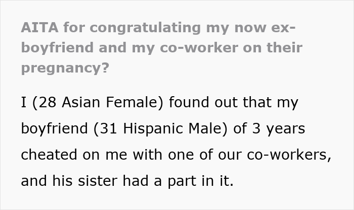 Woman confronts boyfriend and pregnant mistress in front of coworkers in emotional workplace scene.