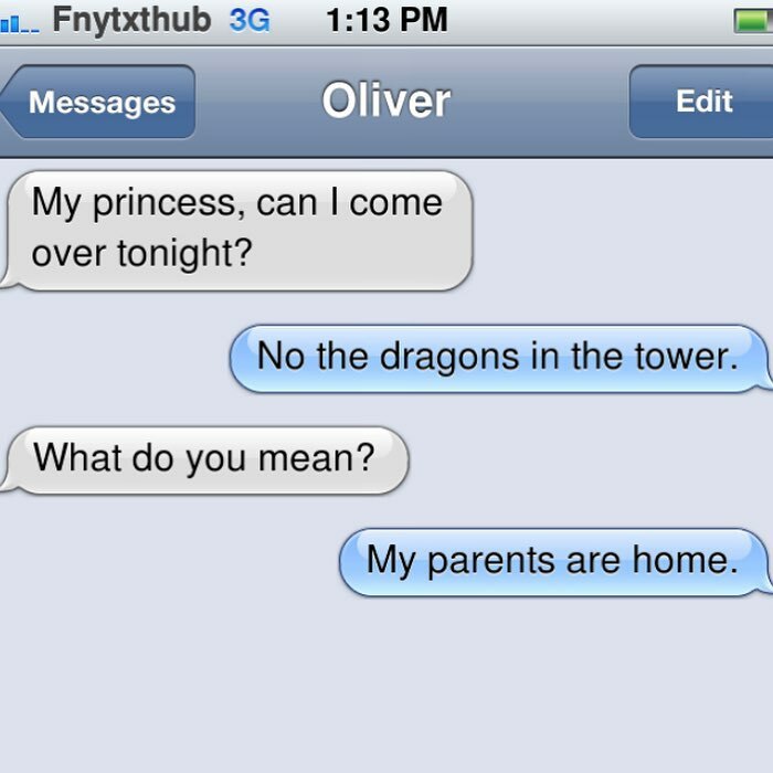 Screenshot of a funny text conversation showing humorous and playful texting in a casual chat.
