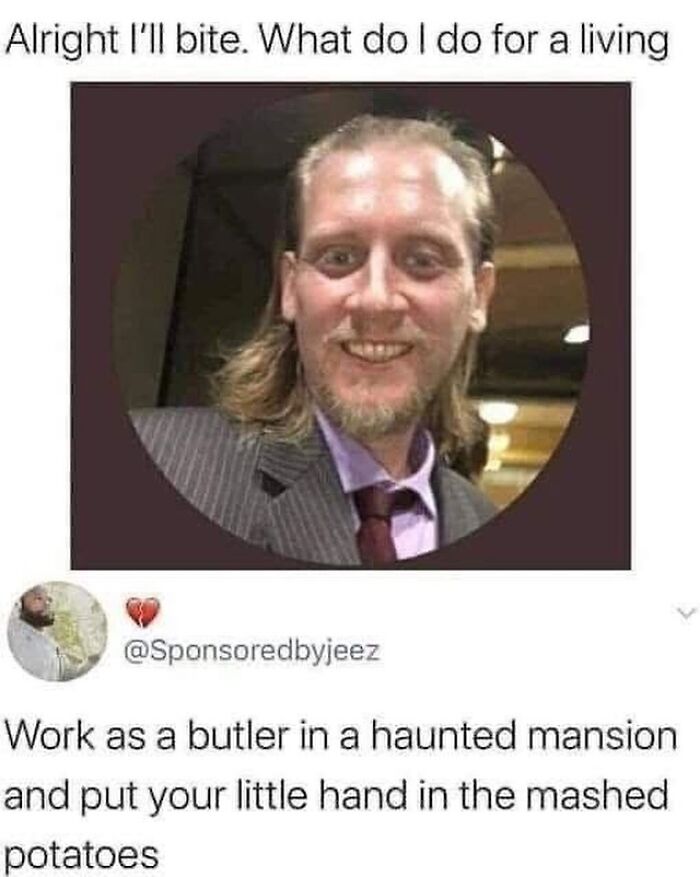 Man with a mullet and suit smiling in a meme about 90s jobs and parts of life that no longer exist.