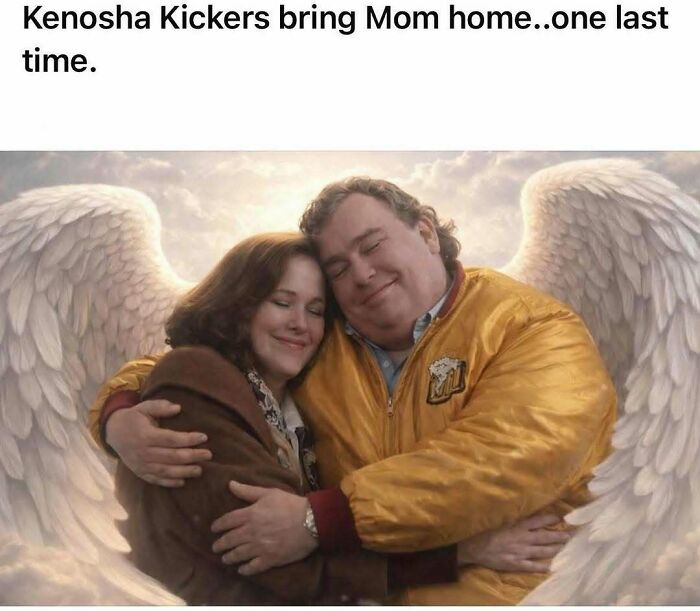 Couple with angel wings embracing, representing nostalgic moments from the 90s that no longer exist in our lives.