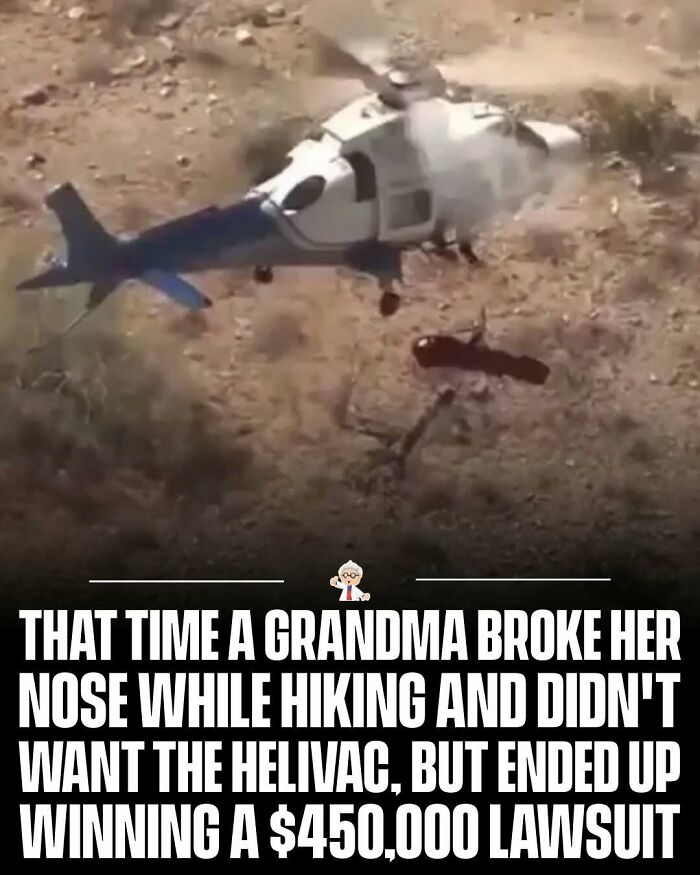 Helicopter rescue of grandma who broke her nose hiking, an interesting fact from wholesome stories worldwide.